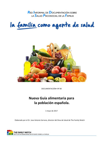 Nueva Guía Alimentaria Para La Población Española. - The Family Watch