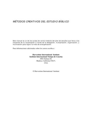 MÉTODOS CREATIVOS DEL ESTUDIO BÍBLICO - Aibi.ph