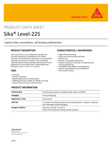 PRODUCT DATA SHEET Sika Level-225