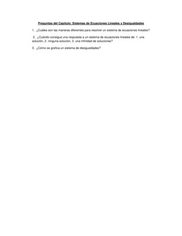 Sistemas De Ecuaciones Lineales Y Desigualdades Preguntas Capítulo - NJCTL