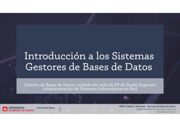 Introducción A Los Sistemas Gestores De Bases De Datos - Jorge Sanchez