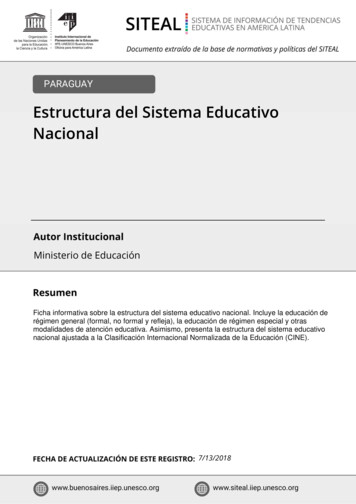 Estructura Del Sistema Educativo Nacional - UNESCO