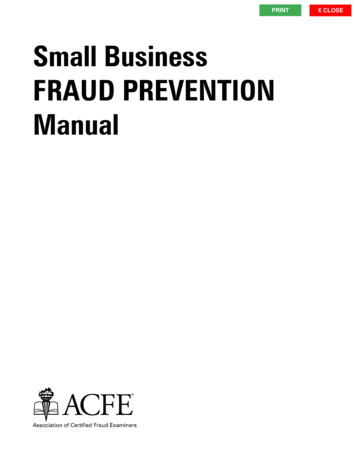 Small Business Fraud Prevention Manual - Acfe P