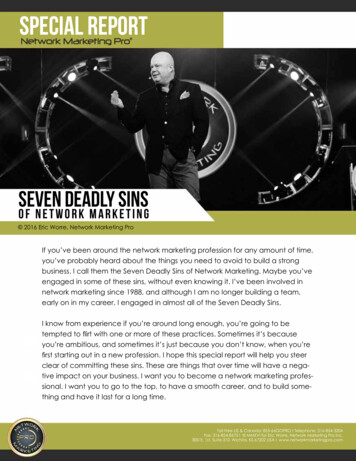 Seven Deadly Sins - Network Marketing Pro