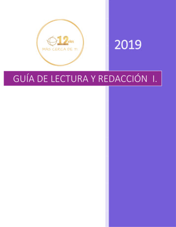 GUÍA DE LECTURA Y REDACCIÓN I. - Liceo Corregidora