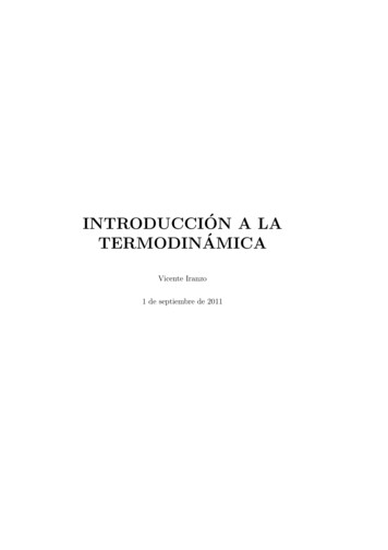 INTRODUCCION A LA TERMODINAMICA - UPC Universitat Politècnica De .