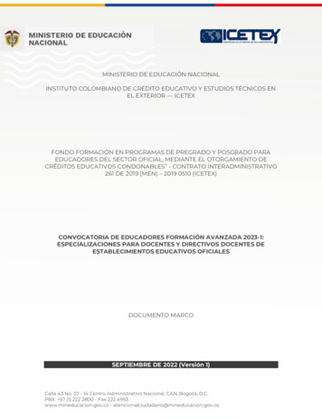 Ministerio De Educación Nacional El Exterior Icetex Fondo Formación En .