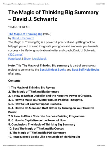 The Magic Of Thinking Big PDF Summary - The Art Of Living