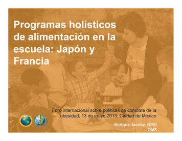 Programas Holísticos De Alimentación En La Escuela: Japón Y Francia