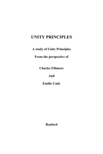 A Study Of Unity Principles From The Perspective Of Charles Fillmore .