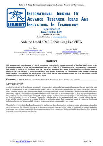 Arduino Based 6DoF Robot Using LabVIEW - IJARIIT