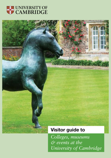 Visitor Guide To - University Of Cambridge