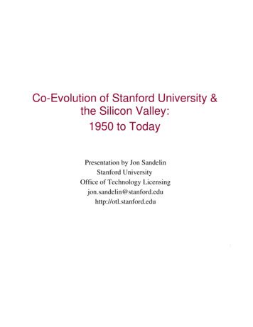 Co-Evolutionof Stanford University & The Silicon Valley: 1950 To . - WIPO