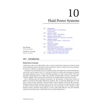 Chapter 10: Fluid Power Systems - University Of Waterloo