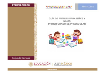Primer Grado Guía De Rutinas Para Niñas Y Niños Primer Grado De Preescolar