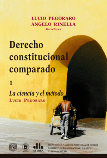 DERECHO CONSTITUCIONAL COMPARADO 1 La Ciencia Y El Método - UNAM