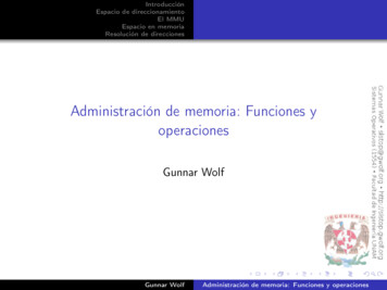 Administración De Memoria: Funciones Y Operaciones