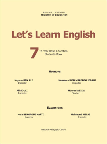Let's Learn English 7 - Cnp .tn
