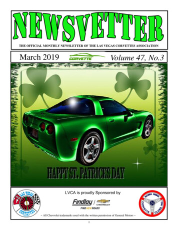 The Official Monthly Newsletter Of The Las Vegas Corvettes Association .