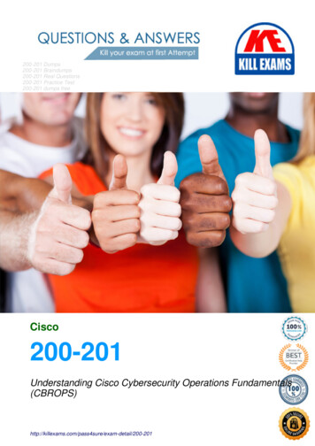 Cisco 200-201 - Killexams 