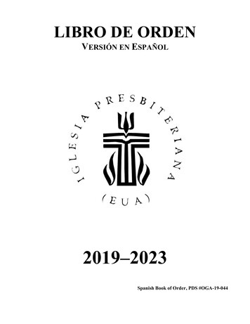 Spanish Book Of Order 2019-2021 - Presbyterian Church