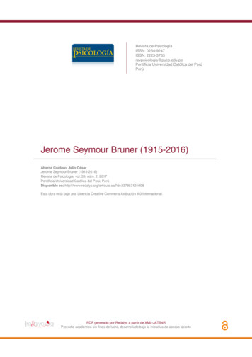 Jerome Seymour Bruner (1915-2016) - Redalyc