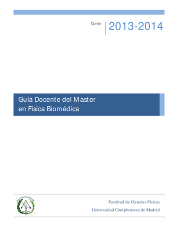 Guía Docente Del Master En Física Biomédica - Ucm.es