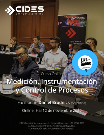 Curso Online Medición, Instrumentación Y Control De Procesos - CIDES