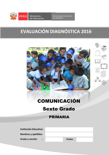 Evaluación Diagnóstica 2016