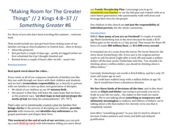6e - Making Room For The Greater Things, 2 Kings 4 8-37 - Summit Church