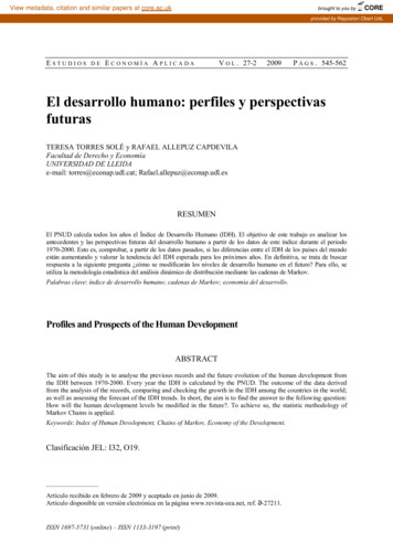 El Desarrollo Humano: Perfiles Y Perspectivas Futuras - CORE
