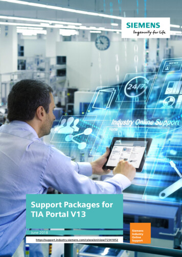 Support Packages For TIA Portal V13 - Siemens