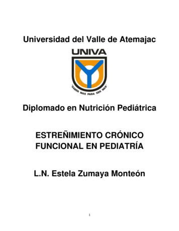 Diplomado En Nutrición Pediátrica ESTREÑIMIENTO CRÓNICO FUNCIONAL EN .