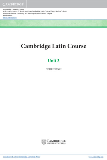 Cambridge Latin Course