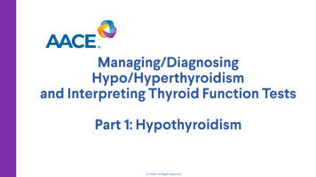 Managing/Diagnosing Hypo/Hyperthyroidism And Interpreting Thyroid .