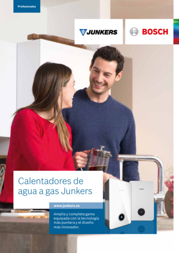 Calentadores De Agua A Gas Junkers - J. Abad Codelco