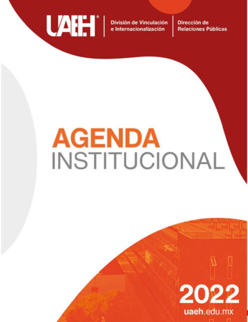 Agenda Institucional No. 36 Del 10 Al 16 De Octubre Del 2022.