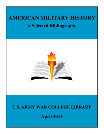 AMERICAN MILITARY HISTORY - Army War College