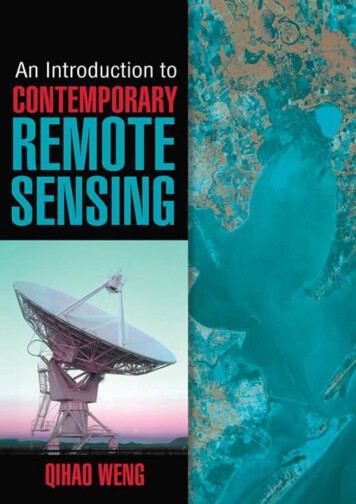 An Introduction To Contemporary Remote Sensing - Ysk-books 