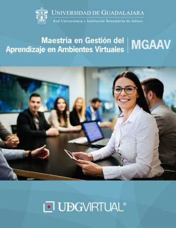 Maestría En Gestión Del MGAAV Aprendizaje En Ambientes Virtuales - UDG