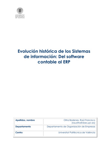 Evolución Histórica De Los Sistemas De Información: Del Software .