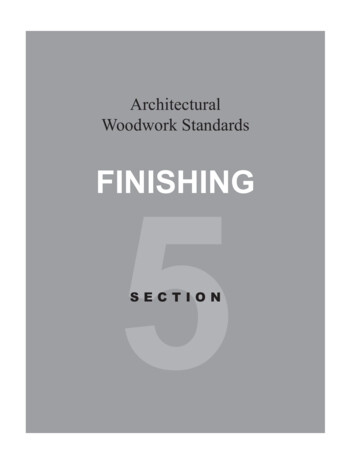 Architectural Woodwork Standards Finishing 5 - AWI QCP
