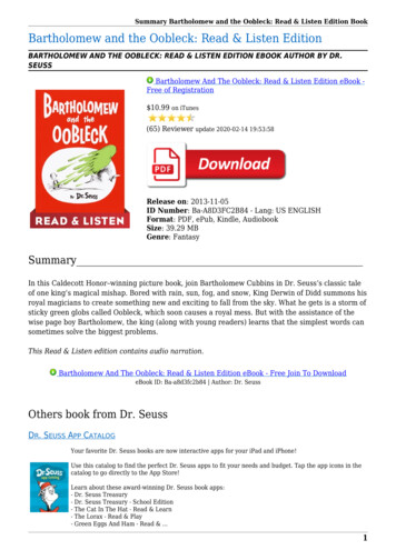 Bartholomew And The Oobleck: Read & Listen Edition EBook PDF (39.29 MB .