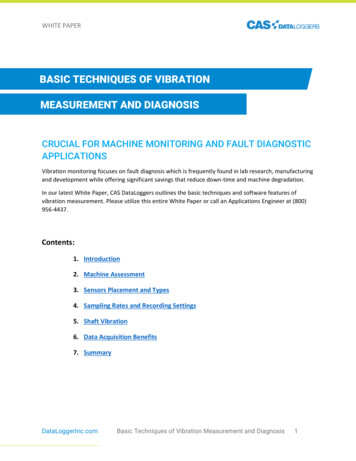 BASIC TECHNIQUES OF VIBRATION MEASUREMENT AND DIAGNOSIS - CAS Dataloggers
