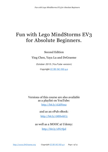 Fun With Lego MindStorms EV3 For Absolute Beginners. - Tinker Studio