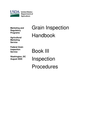 Grain III Inspection Handbook - Agricultural Marketing Service