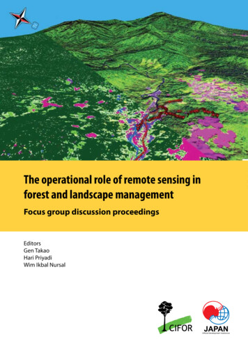 The Operational Role Of Remote Sensing In Forest And Landscape .