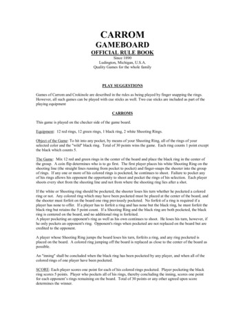 Carrom Game Board Rulebook
