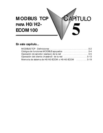 MODBUS TCP CAPÍTULO PARA H0/H2- ECOM100 - AutomationDirect