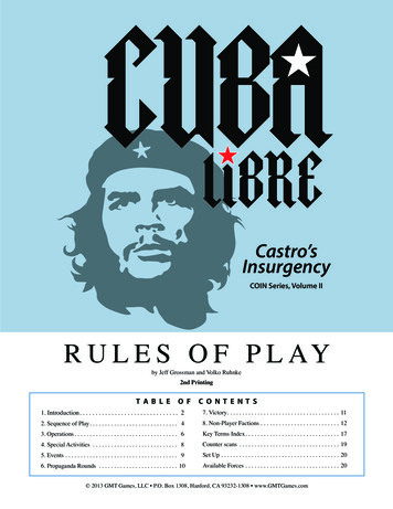 RULES OF PLAY - GMT Games
